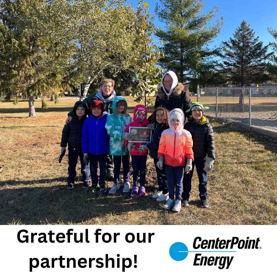 TreeTrust's tweet image. Thanks 🙏 to our friends at CenterPoint Energy for supporting programs like Learning with Trees™. 
We couldn't bring outdoor education to Minnesota schools without your generous support. 
#grateful #learningwithtrees