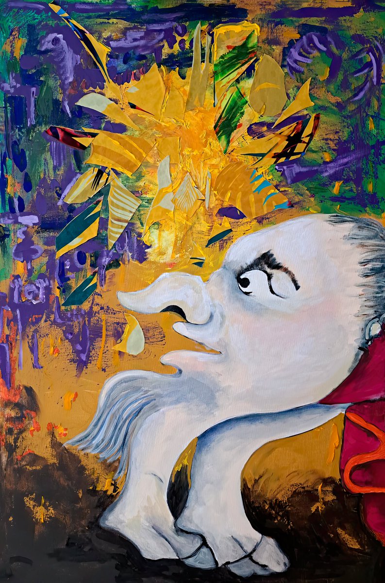 This work is in my own contract on <a href="/manifoldxyz/">manifold.xyz</a> it´s handmade in Acrylic on Canvas and Collage 🎨👩‍🎨

Physical Work: 30.5 X 40.5cm #IRL 

Listed on <a href="/foundation/">Foundation 🌐</a> 
0.1 $ETH

It has been difficult to enter the ETH market, but I will not give up 🙏

"Morning Watchman" 👀💛

Link 👇