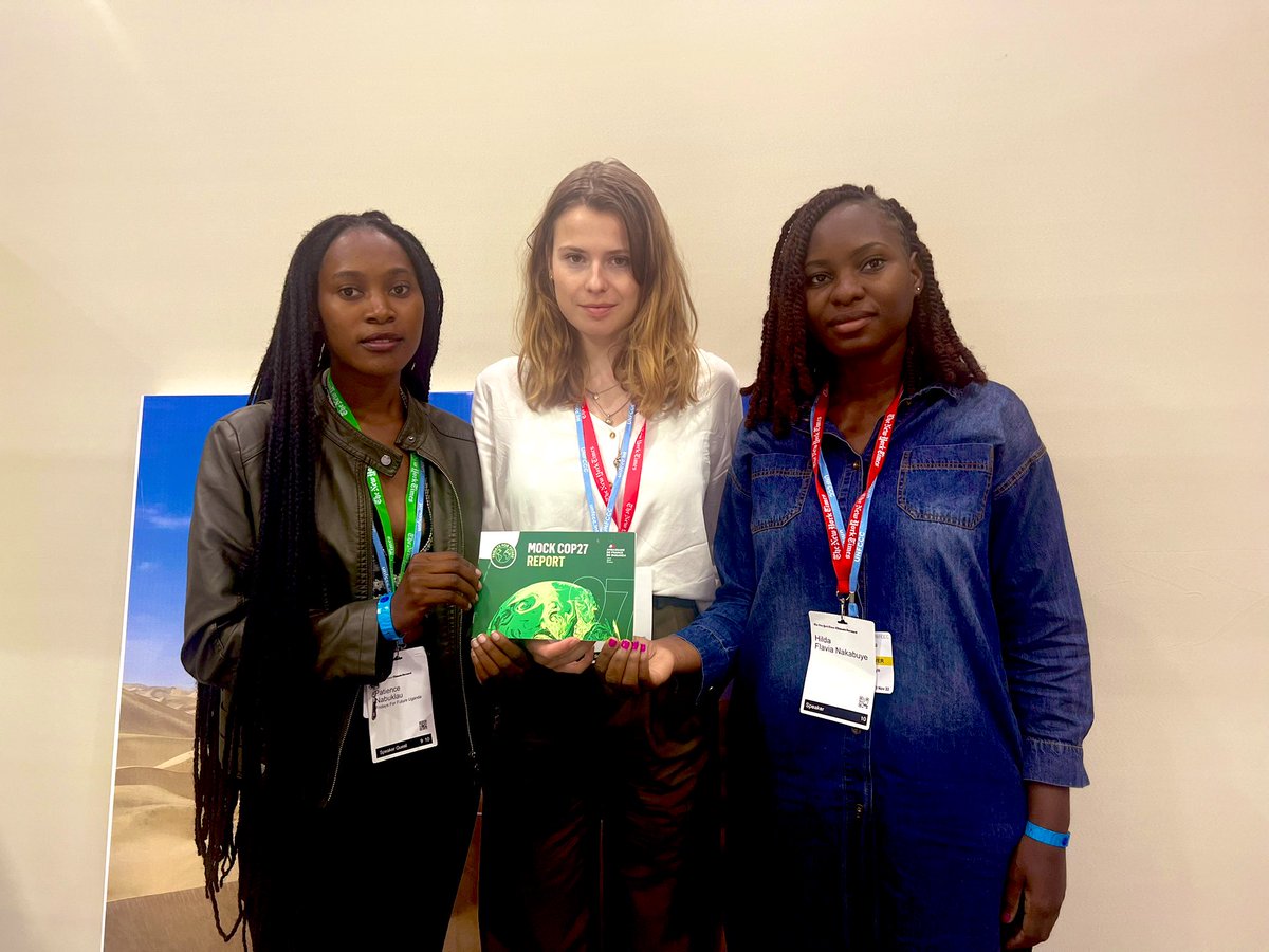 Fridays4FutureU's tweet photo. "Our understanding of #ClimateCrisis must take into account its impacts on those most vulnerable to severe climate disruptions particularly young people in Uganda". 

Excerpts from our #MOCKCOP27 report shared at #COP27 by our activists. https://t.co/ceWfGZa8gD