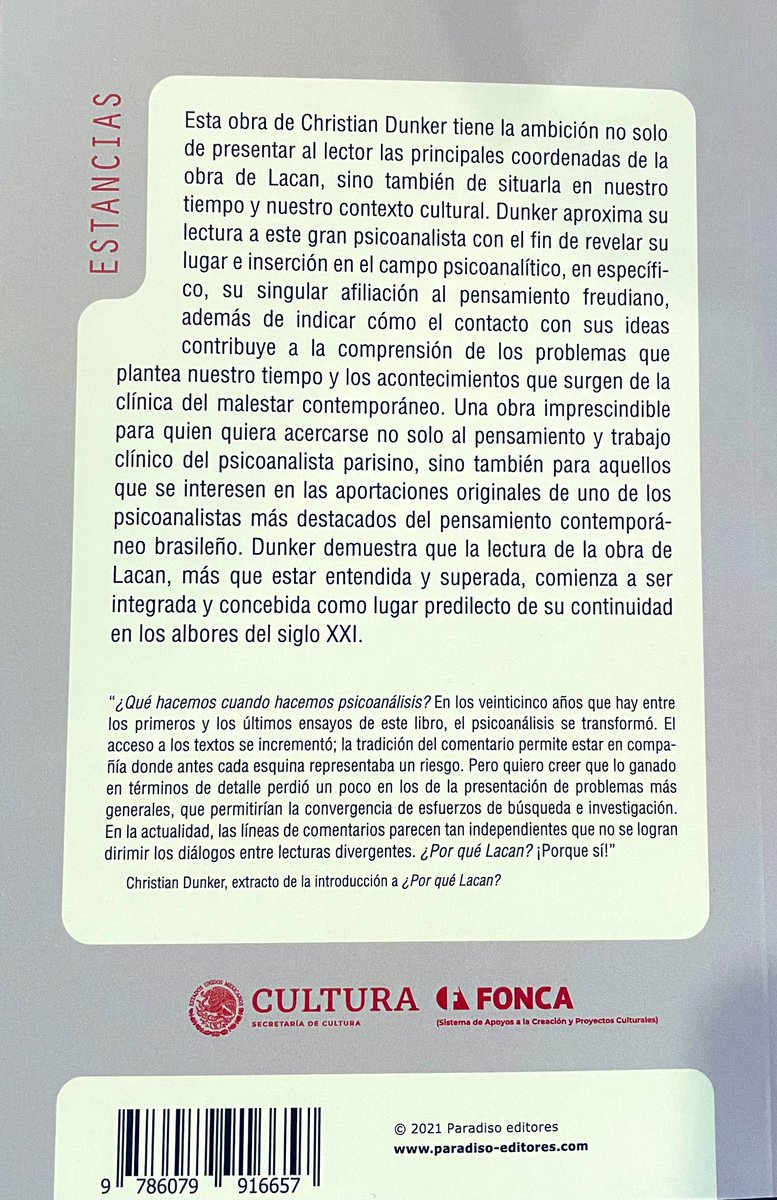¡¡NOVEDAD!!
¿Por qué Lacan? de #ChristianDunker ya está disponible a través de nuestro sitio web: paradiso-editores.com/shop/p/s4tdrab… 

La imagen de portada es de <a href="/unpersonproject/">The Unperson Project</a>