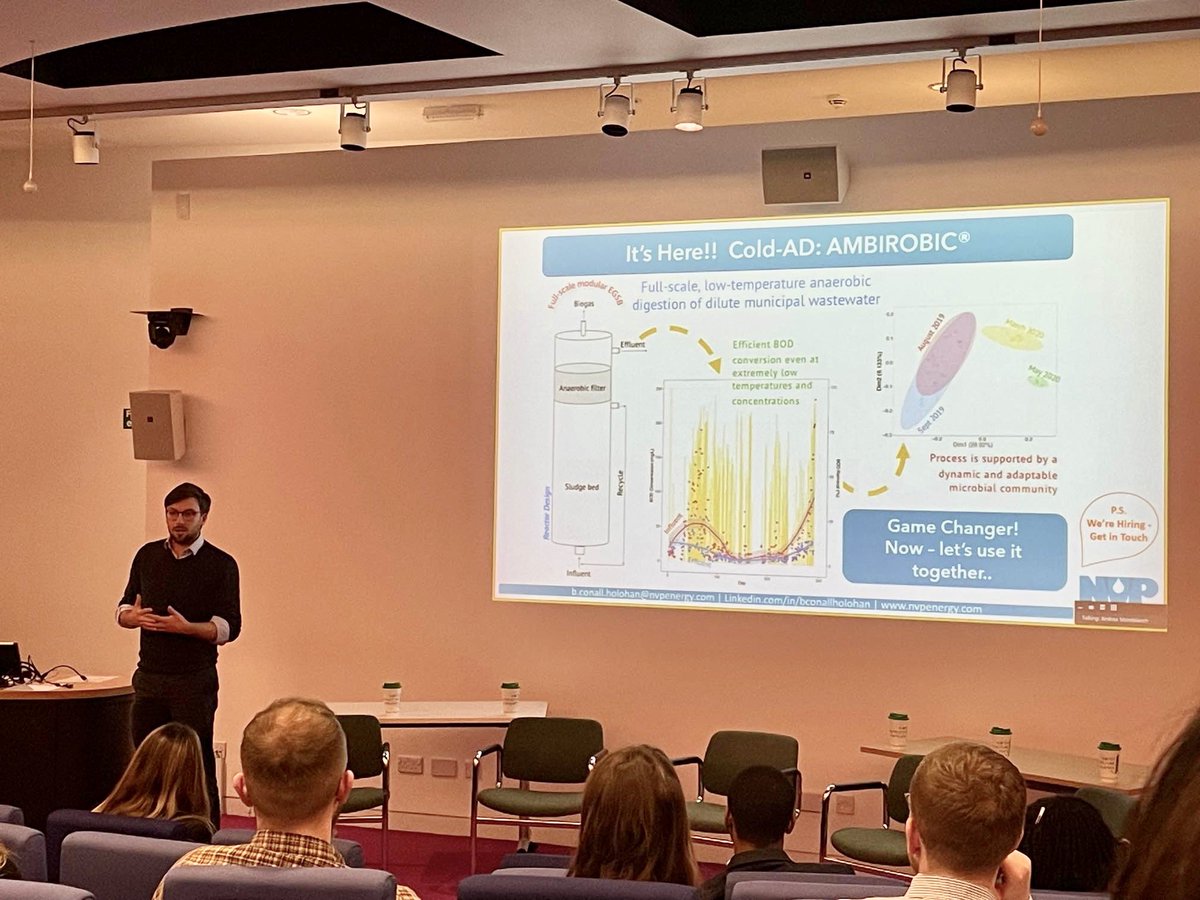 NvpEnergy's tweet photo. @NvpEnergy Delighted to Support @CranfieldUni’s Early Career Conference!

A great day to spur on our Young Water Professionals to bring sustainable change to our Water System.  

Including our own YWP our CSO @BConallHolohan who outlined #AMBIROBIC https://t.co/6FAwELLMaa