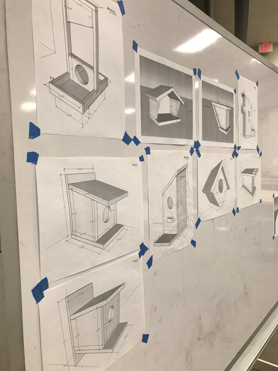 Super excited to see my Intro to Engineering students’ CADD work on this gallery wall. These are some awesome birdhouse designs that will be built when we return from Thanksgiving break. <a href="/HumbleISD_WMS/">Woodcreek Middle</a> <a href="/HumbleISD_CTE/">Humble ISD CTE</a> (&amp; yes, that’s a guillotine feeder; thanks social studies 😅)