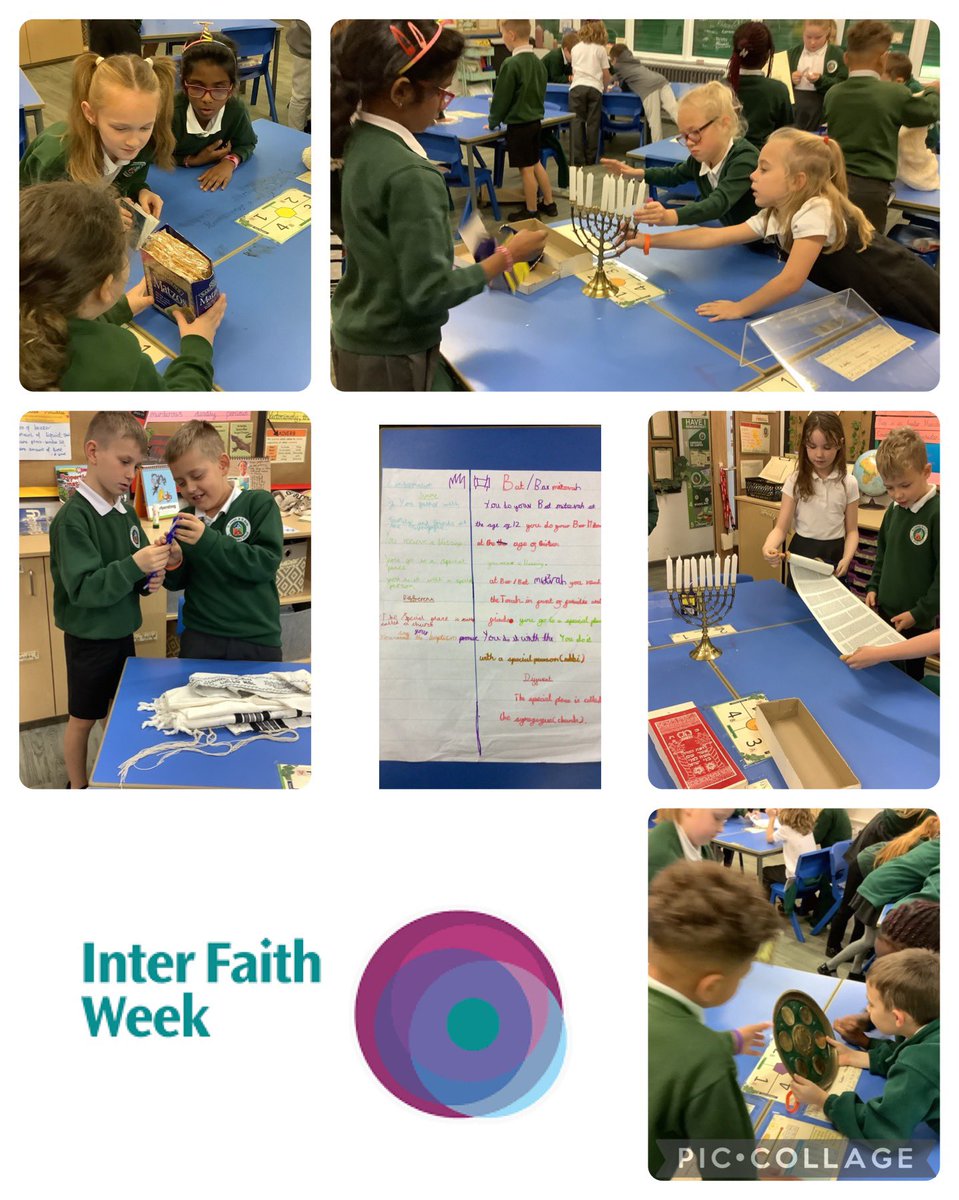 As part of #InterFaithWeek #sjsbclass7 @StJosephStBede have been using artefacts to learn about the Jewish faith and have found out about what happens at a Bat/Bar Mitzvah #sjsbre #sjsbSMSC