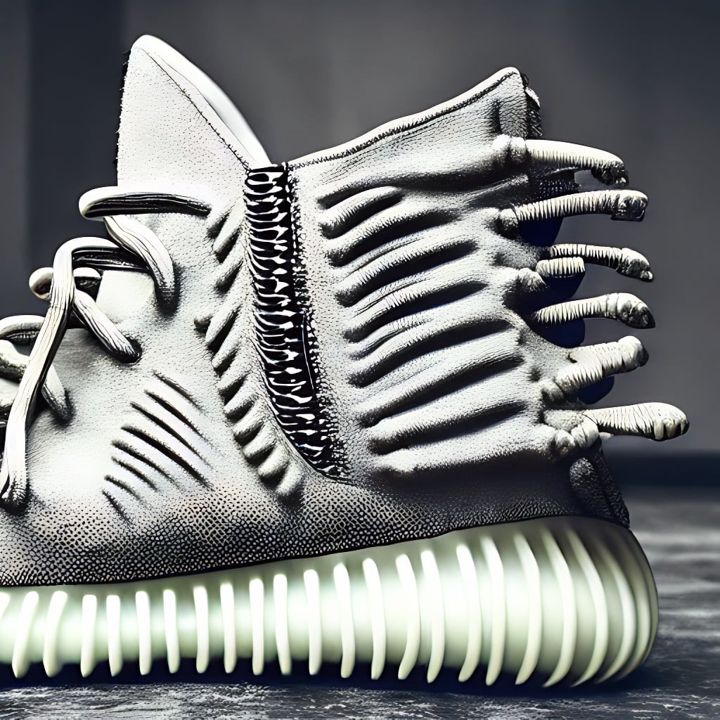 donaldgjoka's tweet photo. Yeezy by H.R. Giger - AI created by @donaldgjoka and @yeezywax 

How would H.R. Giger design the iconic YZY sneakers? Artificial Intelligence has the answers. 
 
#yeezy #hrgiger #conceptart #ai #deeplearning #nftart #stablediffusion #aigeneratedart #conceptkicks #footweardesign https://t.co/NvMIROMrdP