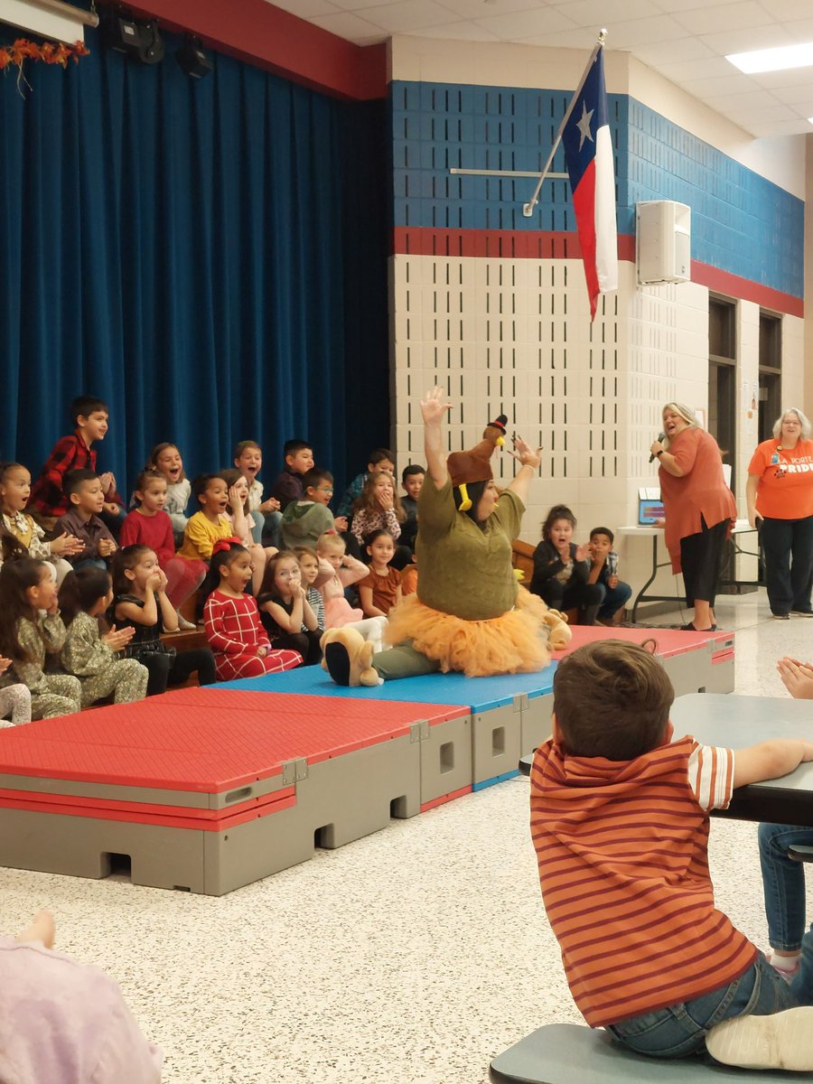 MMCounselorLife's tweet photo. The kids donated for the food drive by placing items in the person’s box they wanted to see dance. Guess who won? I don’t ever mind making a fool out of myself for our students! #chooseLP #HappyThanksgiving @jloz82 @JanetFreeman89 @lpisd @RIZZUTOELEM https://t.co/y9q1499fMG
