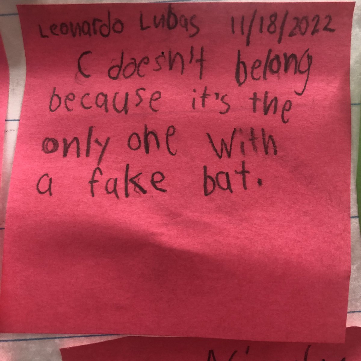 2ndGradeJKO's tweet photo. Students participated in Which One Doesnโt Belong today before math to compare pictures by looking at similarities and differences. @PS66JKO #wodb #welovemath #writinginmath #classdiscussions https://t.co/zALyvASNl3