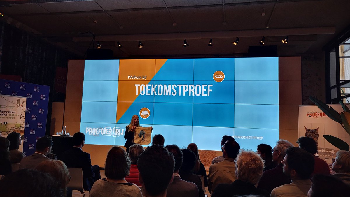 Great event today from <a href="/Proefdiervrij/">Proefdiervrij</a> : Toekomstproef, with ao. a panel discussion from Young TPI and the ceremony for the Hugo van Poelgeest award. Congratulations to Niels Havelaar (jury Award) and Valentina Palacio-Castañeda (audience Award).