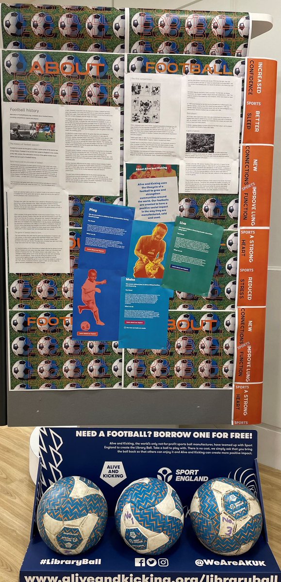 hackneylibs's tweet image. @Hackneylibs not only promote physical activities through books and info. We also have some footballs that can be borrowed.
We have teamed up with @WeAreAKUK  which provides ethical jobs for people from communities facing disadvantage. 
Borrow &amp;amp; kick it!

#shoreditchlibrary