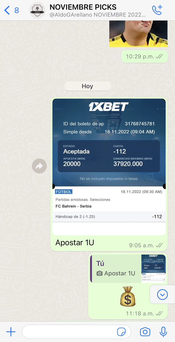 dolorcilloo's tweet photo. Así hoy en el grupo VIP, única apuesta del día, cobrada alv. 

✅Serbia HA -1.25 💰💰💰

60% de utilidad en el mes de noviembre, ¿quién más va a jalar al grupo del mundial? https://t.co/0DFvegmvPC