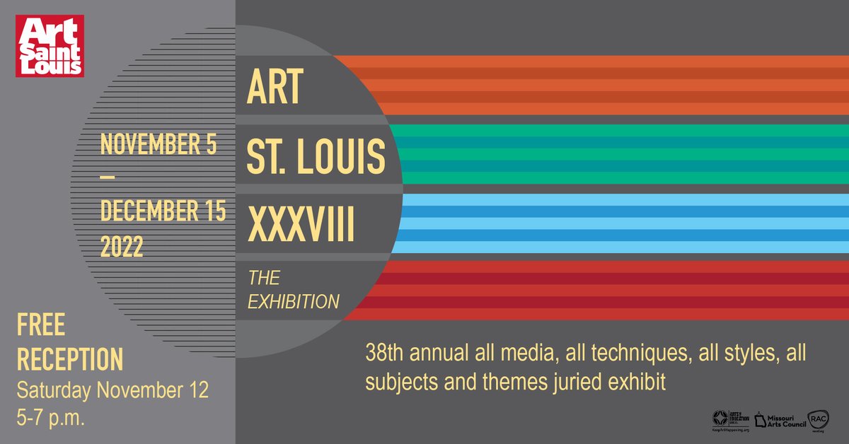 On view through December 15 in the <a href="/ArtStLouis/">Art Saint Louis</a> gallery, downtown St. Louis, MO--1223 Pine Street, to be exact. Gallery is free &amp; open M-F 8 a.m.-4 p.m. &amp; Sat. 9 a.m.-3 p.m. Home of <a href="/Catalyst_STL/">Catalyst Coffee Bar</a> Closed Nov. 24-27 for holiday.