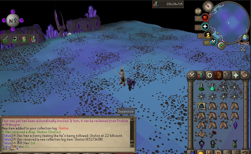 Slax_OSRS's tweet image. Skotizo pet next kill after jar this easy