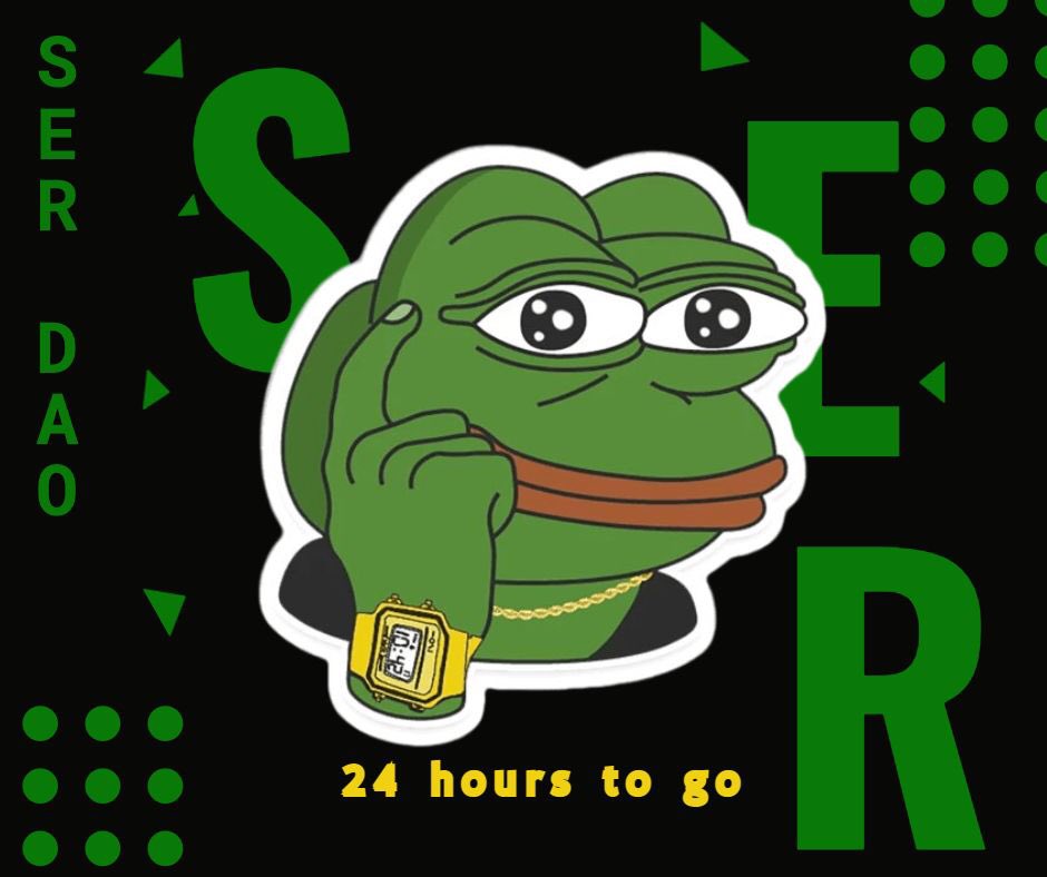 SERDAOTBD's tweet photo. Ser ? 24 hours remain if you would like to help grow &amp; build with us together. Thank you to every has applied so far! https://t.co/z8Vc3LFG0M

Love, Ser. #SERDAO https://t.co/krZtapAywl