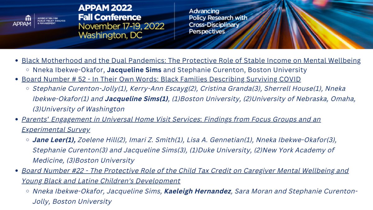 We are so excited to be at #APPAM2022!! Check out our submissions below!