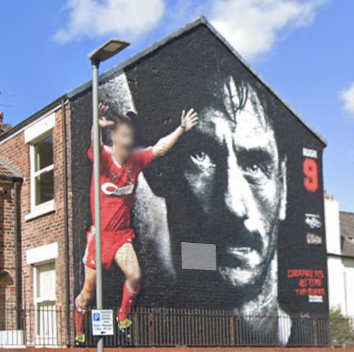 Make your mind up, Google Street View. Are you respecting Ian Rush's anonymity or not?