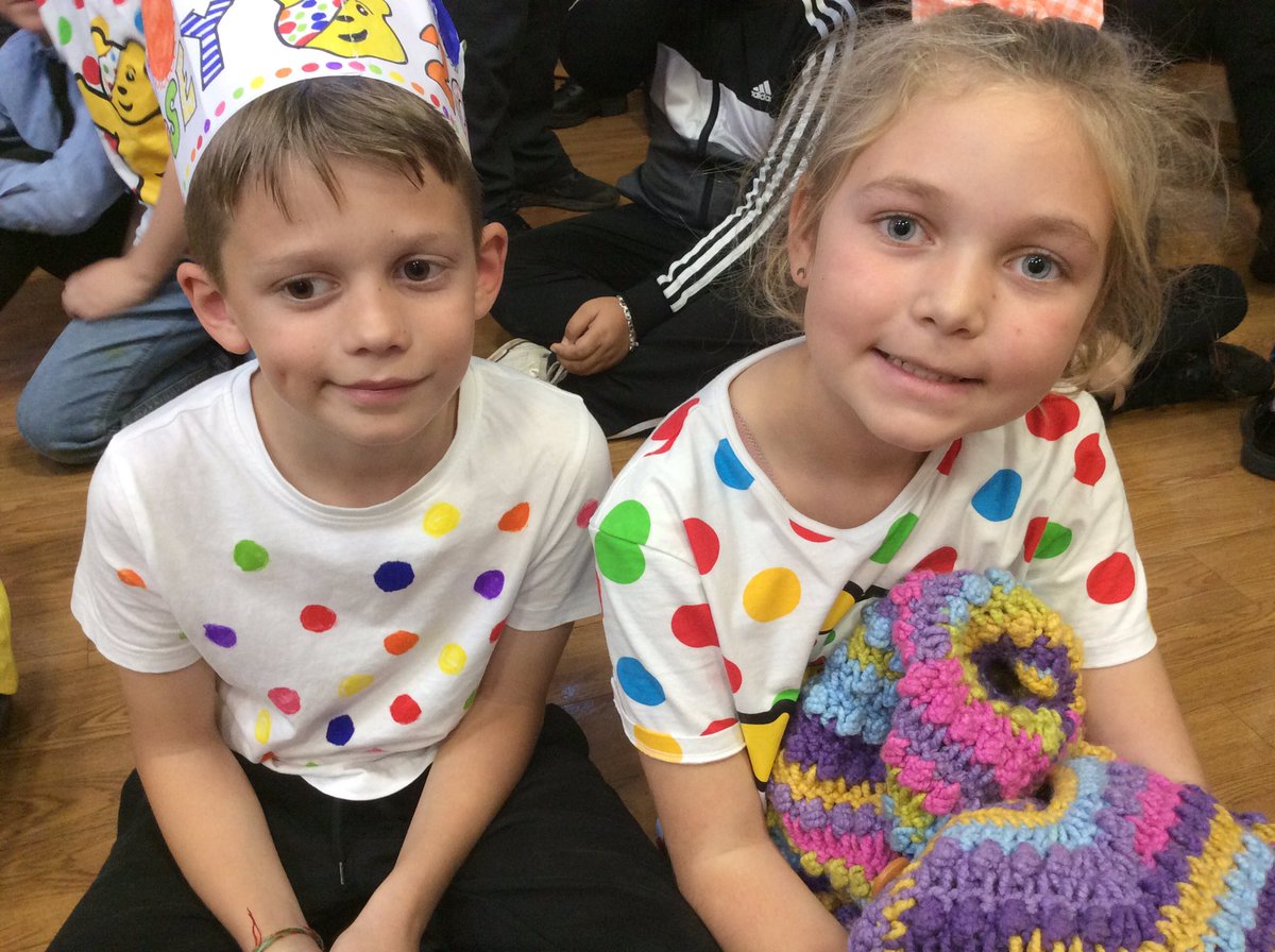 palmerston_p_s's tweet photo. We had a very royal Pudsey day for Children In Need! We had lots of fun with Pudsey activities and we had a special celebration assembly to showcase all of our fabulous homemade crowns! 👑 Diolch everyone for your donations and fantastic effort with costumes #palmerstonwellbeing https://t.co/2BXCz1mc14