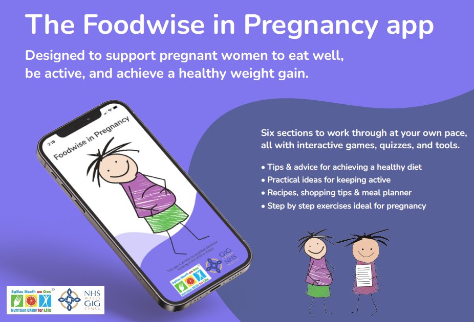 A brand new free app, Foodwise in Pregnancy has tips and ideas for ways to eat well, be active and achieve a healthy weight gain during pregnancy ⬇️⬇️