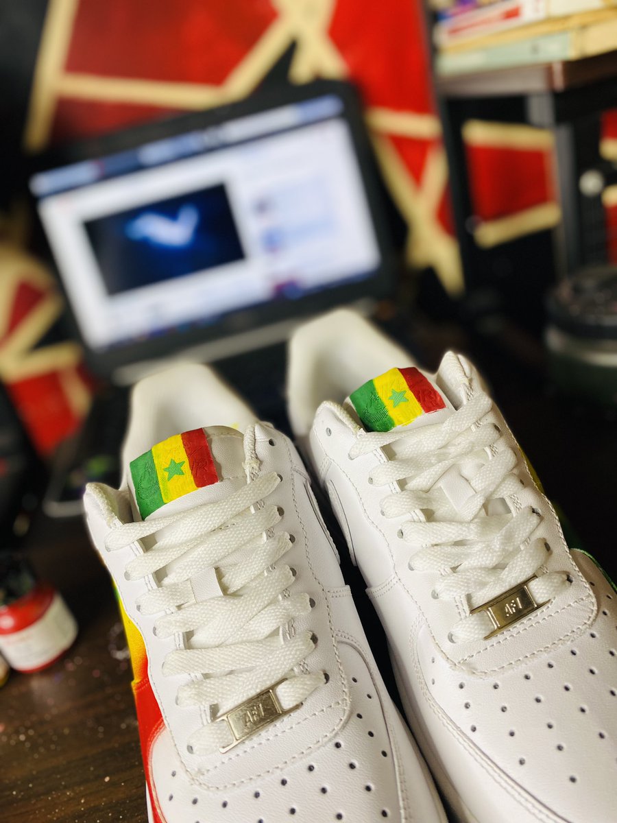 gabs_abens's tweet photo. AF1 CUSTOM THÈME QATAR 2022 #Senegal #Qatar2022 #QatarWorldCup2022 #SENEGAL2022 #seneweb #SadioMané https://t.co/XvNQvZpqkM