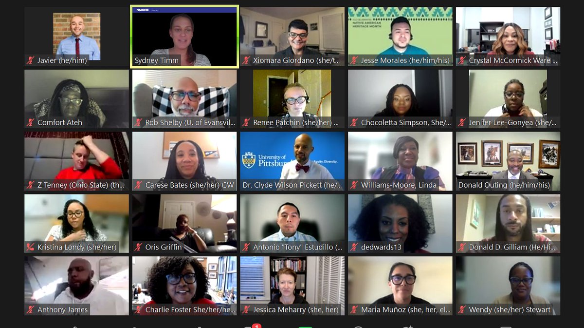 NADOHE_'s tweet photo. On Wednesday, our #SPPI22 cohort worked together to examine common stereotypes in the higher education diversity, equity and inclusion space and were able to share experiences to get to know each other better. 

Stay tuned for our next cohort update. https://t.co/cZLcf1PkMA https://t.co/sMVKe3pNcD