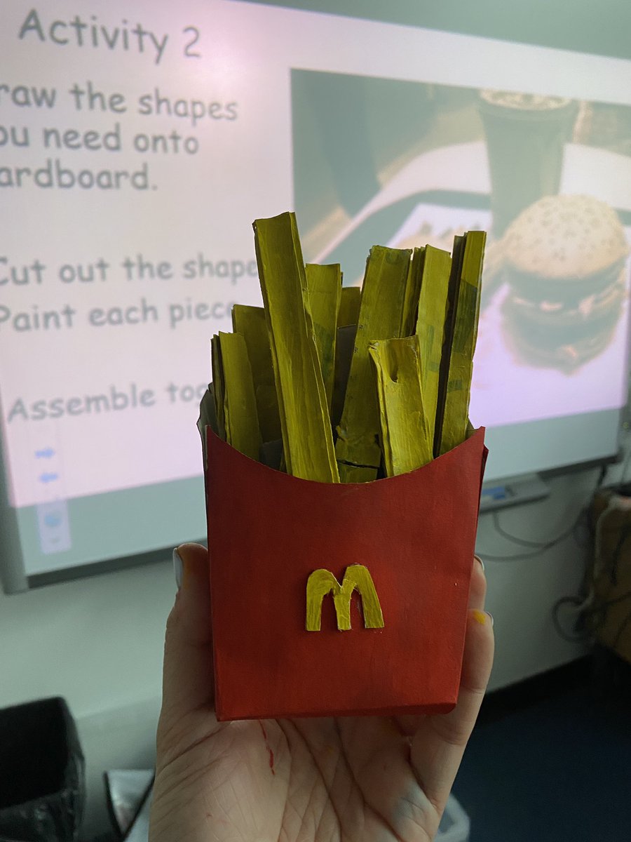 craigroystonart's tweet photo. Some great fast food sculptures by the S2 art elective 🍟🍟🍟 https://t.co/Cx4NMrDVhA
