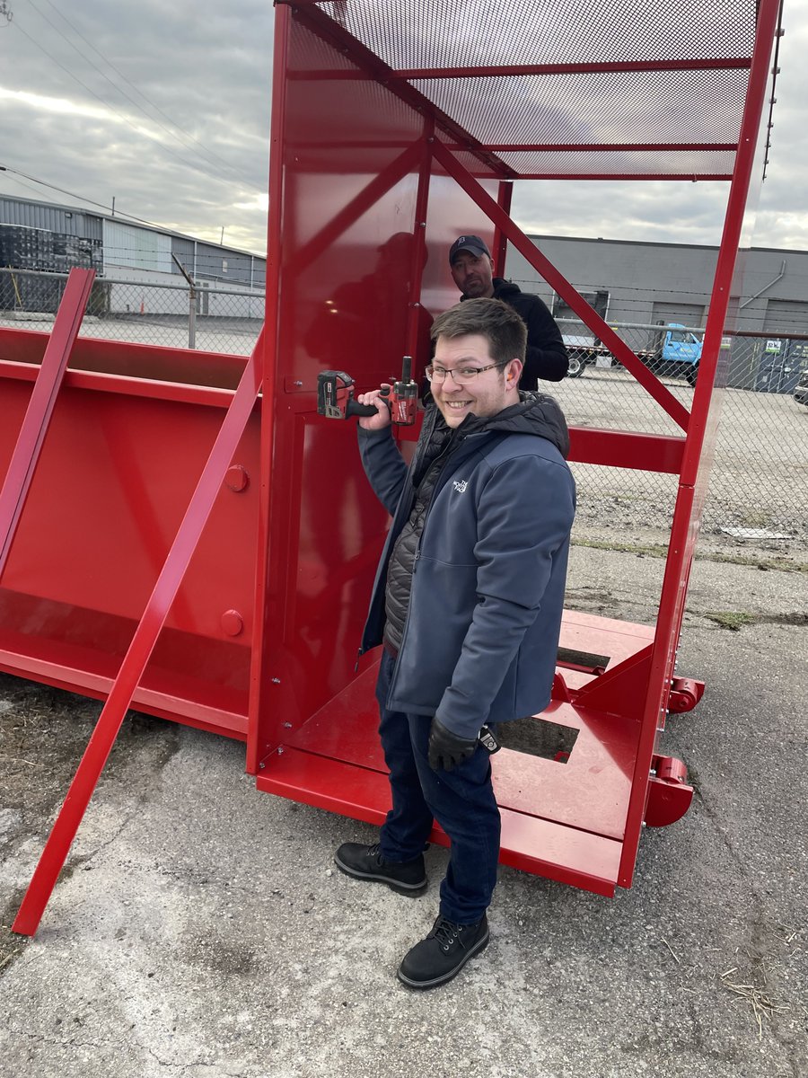 Check out some #BehindTheScenes snapshots of a dumpster build this week in Mt. Clemens, Michigan! 🛠️
