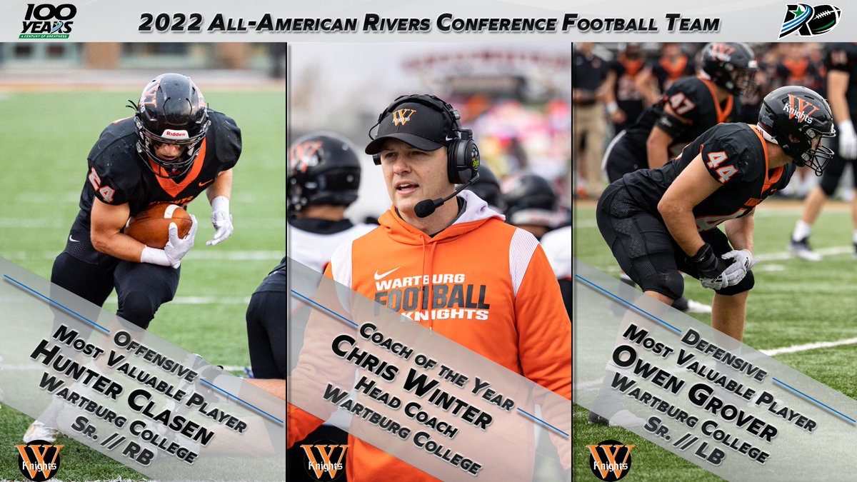 .<a href="/WartburgKnights/">Wartburg Athletics</a>' Clasen, Grover, and Winter Highlight <a href="/AmerRiversConf/">American Rivers Conference (A-R-C)</a> All-Conference Football Selections

#rollriversFB🏈

📰: bit.ly/3tH7z2V
