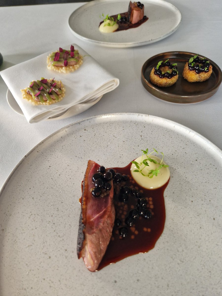 Guy Owen (@guy_owen) on Twitter photo New duck <a href="/Stenodochotel/">St Enodoc Hotel</a> for Karrek. Kombu brined roast duck breast,parsnip puree. duck hash with pickled blackcurrants. duck crisp w duck parfait, apple & sorrel. New duck <a href="/Stenodochotel/">St Enodoc Hotel</a> for Karrek. Kombu brined roast duck breast,parsnip puree. duck hash with pickled blackcurrants. duck crisp w duck parfait, apple & sorrel.