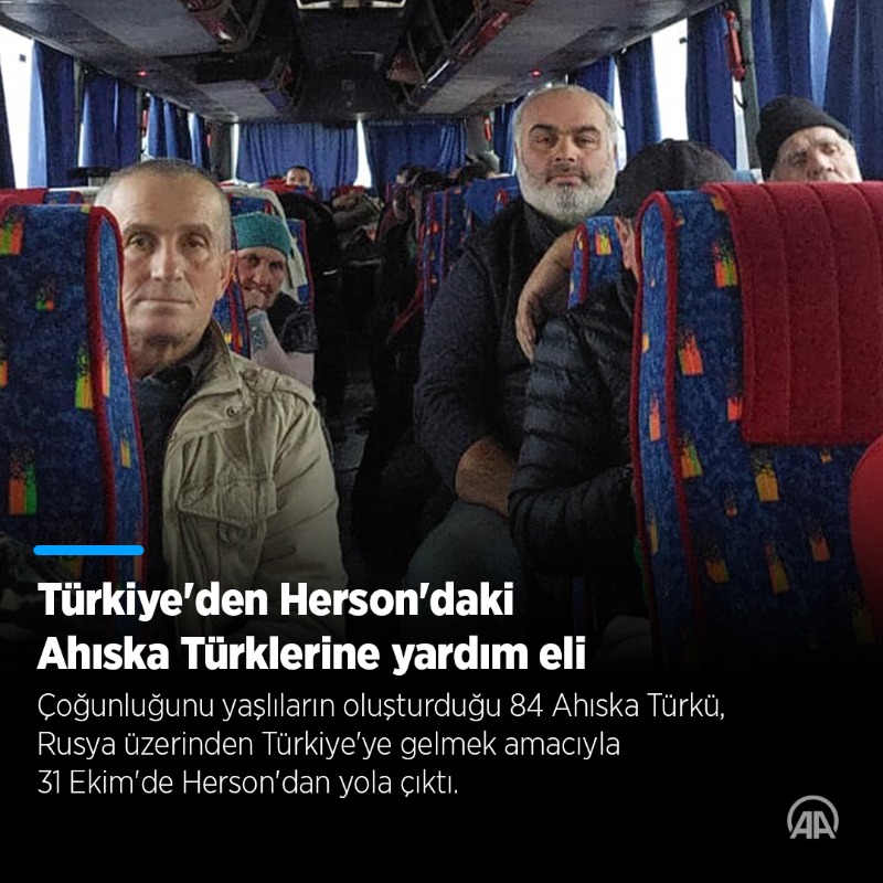 anadoluajansi's tweet photo. Dışişleri Bakanlığının girişimiyle Ukrayna'nın Herson kentindeki 84 Ahıska Türkü, Rusya üzerinden Türkiye'ye getiriliyor