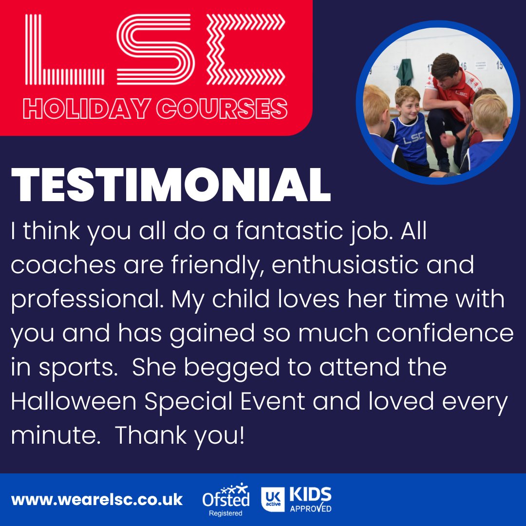 We LOVED running our Holiday Courses in the October half-term! 😁 The best part about it was seeing all of you 🤩

We love hearing your thoughts and opinions! 💭🤔
Here is some fantastic feedback from one of our wonderful parents! 📲

We can't wait for our next holiday course! 🔜