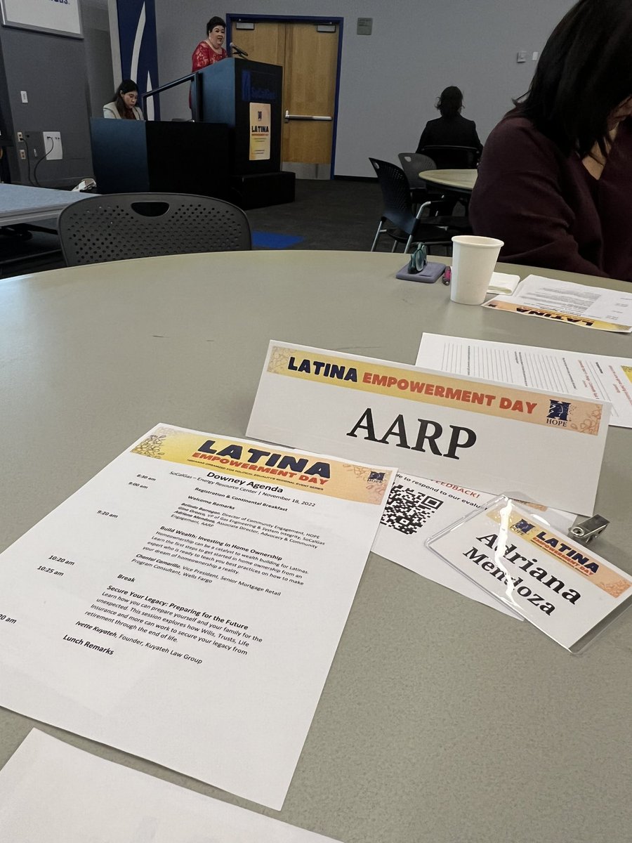 amendoza_ca's tweet photo. With one of my favorite organizations speaking on financial resiliency and civic engagement. @HOPELatinas #poweredbyhope @AARPCA https://t.co/PcBdV1Eh4n