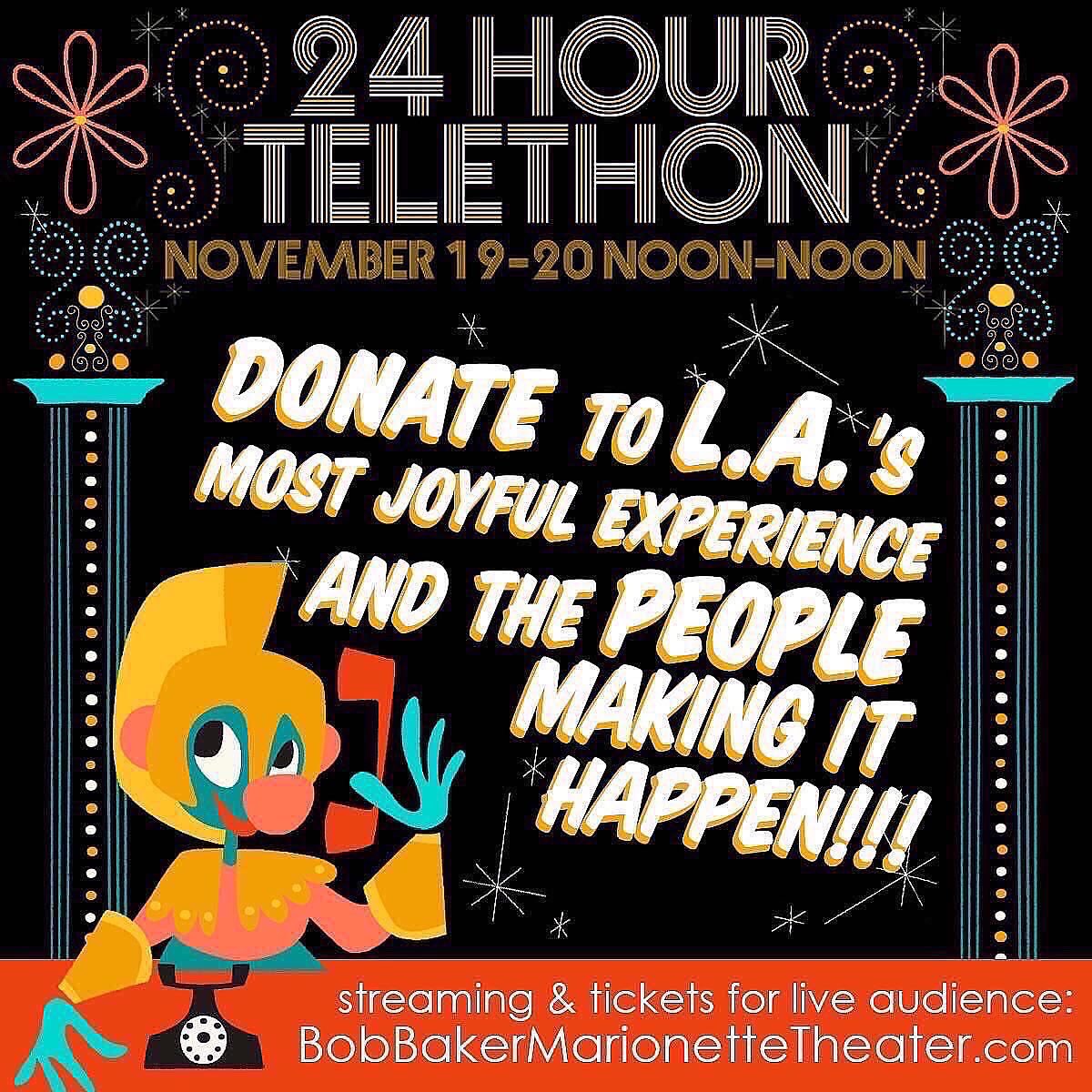 playing a small solo set in the 2pm hour for <a href="/BBMTofficial/">Bob Baker Marionette Theater</a> tomorrow afternoon, stream and get tickets here and support this amazing place: bobbakermarionettetheater.com/telethon