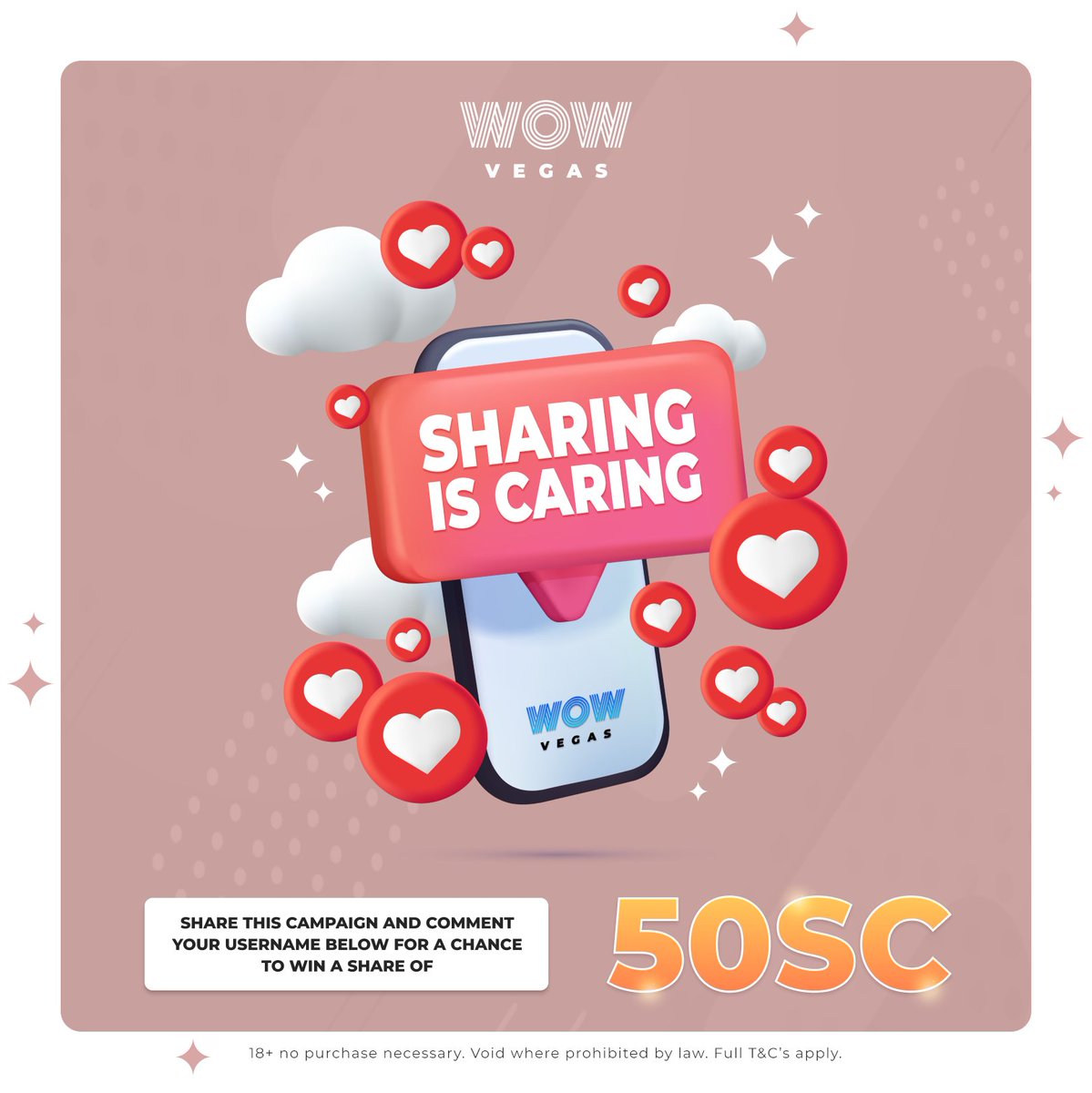 wowvegascom's tweet photo. Sharing is Caring 🤗

Share this post and comment your username for a chance to win one of 10 x 5 SC prizes!

Winners will be picked at random and credited Monday, 7 November!

This promotion is also open on Facebook and Instagram. https://t.co/HHVwPTYrCn