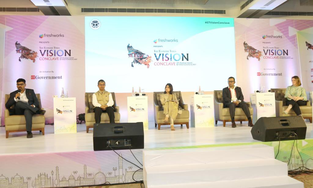 uptourismgov's tweet image. Floating all over now!
In the #VisionConclave held today by The Economic Times on UP&apos;s $1-Trillion #Economy by 2027 at Hotel Taj Mahal, Lucknow, Principal Secretary Tourism, @MukeshMeshram, discussed and highlighted the key points of #NewTourismPolicy2022

#RethinkTourism