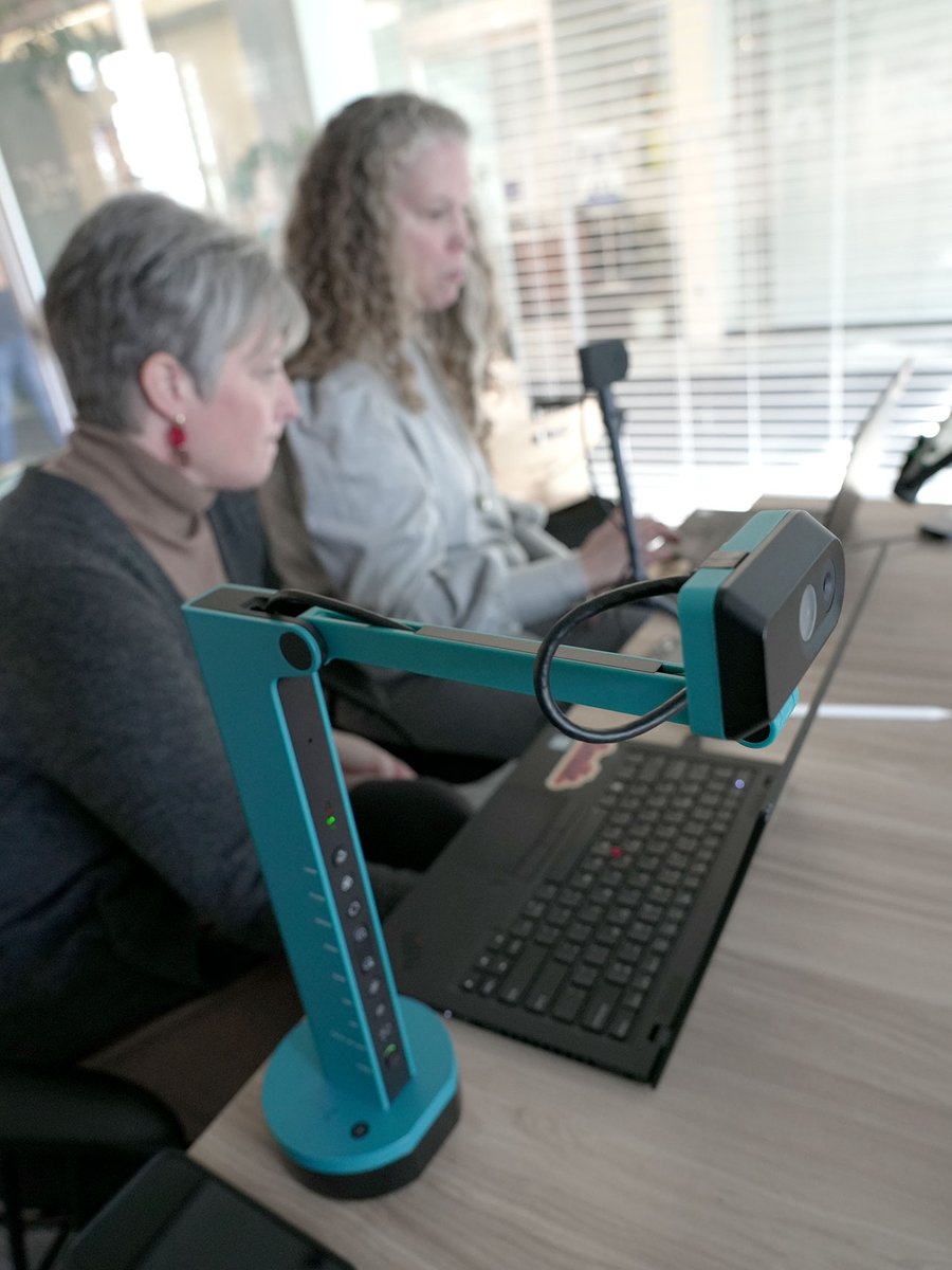 As part of our vision focus group, educators Kim &Naomi have been testing & comparing new & old models of #DocumentCameras from @ipevo, always with our #VisionImpaired students & their school teams in mind. 
#VisionTechnology #VideoMagnifier #AssistiveTechnology #Edtech