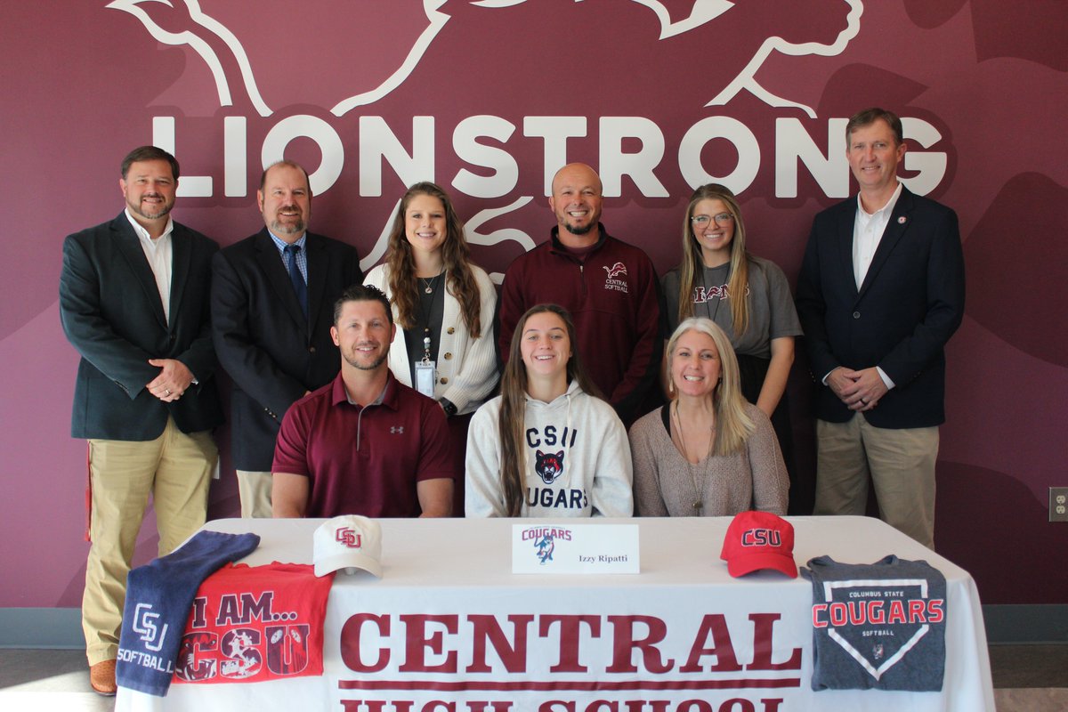 Central_Lions's tweet photo. Central High School senior Izzy Ripatti signed to play softball with Columbus State University. Izzy plans to study biology and become a physical therapist. 

#lionstrong #24strong #thecitymenus https://t.co/TZNoAkPrbu
