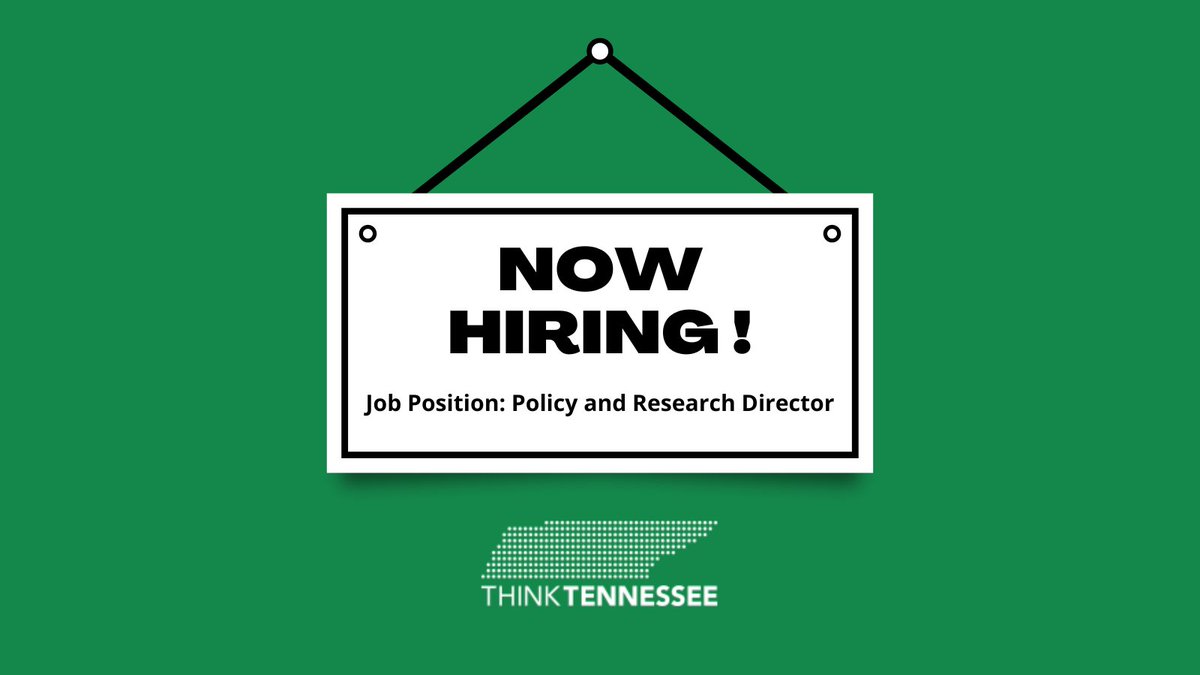 ThinkTN's tweet photo. We’re hiring! #ThinkTN is looking for our next Policy and Research Director. If you are passionate about advocating for working families, research, policy analysis, and creating real and long-lasting change- we invite you to apply. #NowHiring

 https://t.co/mZIag9cEom https://t.co/Ja9Z3JqzBt
