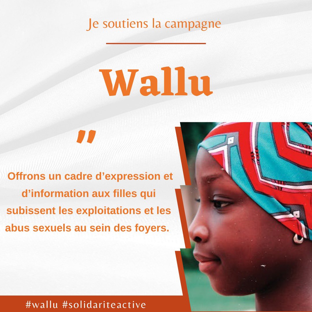 senegalaise2_0's tweet photo. Agissons pour transformer la vie des filles victimes de tout sorte d'abus.
Mobilisons nous pour que toutes les filles aient le droit de devenir des femmes libre de demain grâce à l'éducation.
#wallu #solidariteactive #protectiondesfilles #éducationdesfilles #16joursdactivisme https://t.co/IIGfyvkAVc