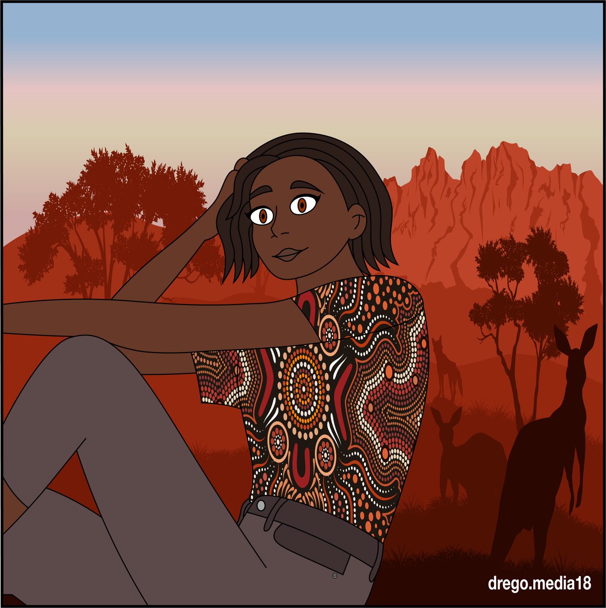 Dregotweets18's tweet photo. Beautiful aboriginal women in the outback 🖤💛❤️
#outback #aboriginal #aboriginalwomen #illustration #art https://t.co/smbB0k0Pj0