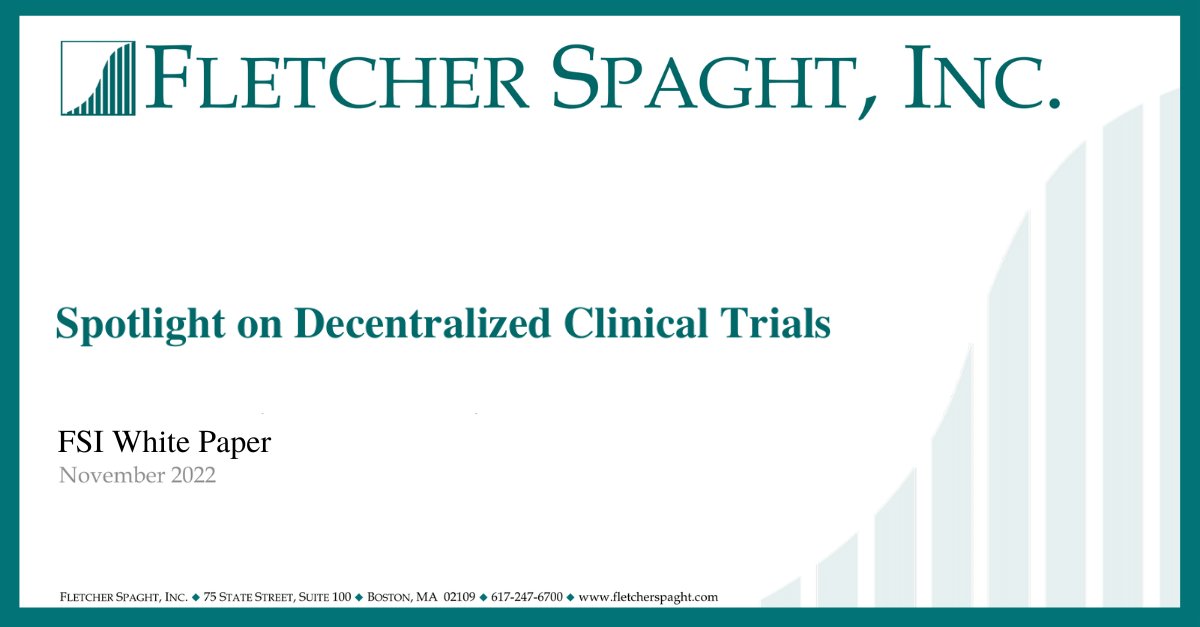 Read FSI's newest white paper "Spotlight on Decentralized Clinical Trials": tinyurl.com/2b4y35d4 Investments in the DCT space, regulatory trends, and applicability by therapeutic area shed light on how this emerging approach to clinical development will be adopted by industry.