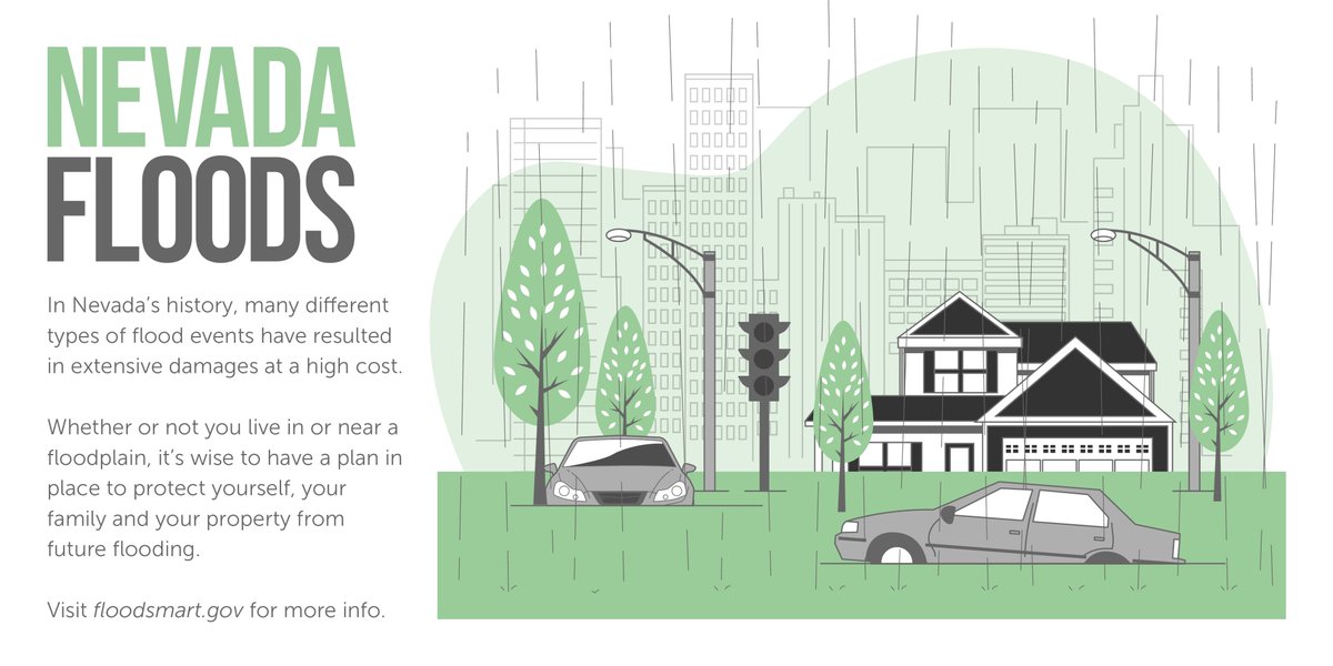 Flooding is inevitable in Nevada. But due to the dry desert environment that characterizes most of the state, many residents forget or are unaware of their flood risks.

This Nevada Flood Awareness Week, learn your flood risk: msc.fema.gov/portal/search

#NevadaFloods