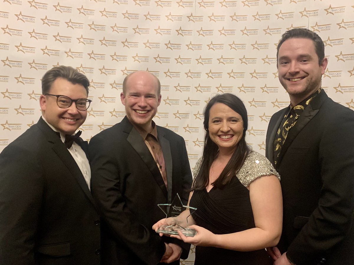 Our next award goes to a team that has made an outstanding difference to colleagues by providing a support service that enables the smooth running of our organisation. 

Congratulations to the Communications Team – Non-Clinical Team of the Year!

#TeamQEHAwards