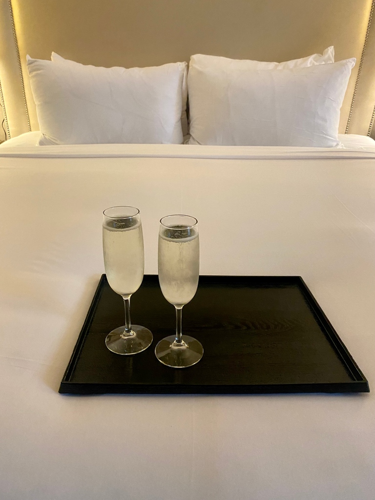 Bubbly for 2, please!🥂 Our room service menu features a variety of champagne offerings by the bottle and by the glass. 

Book your stay at fairmont.com/dallas.