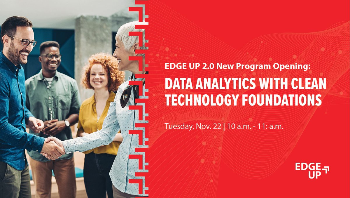 jsutherland_ca's tweet image. #EDGEUP 2.0 offers new Data Analytics training with a Foundational Overview of Clean Technology. The *funded training is for professionals displaced from the structural changes in the O&amp;amp;G sector. Learn more Nov. 22nd. 
@SAIT, @ICTC_CTIC, @fsc_ccf_en, calgaryeconomicdevelopment.zoom.us/webinar/regist…