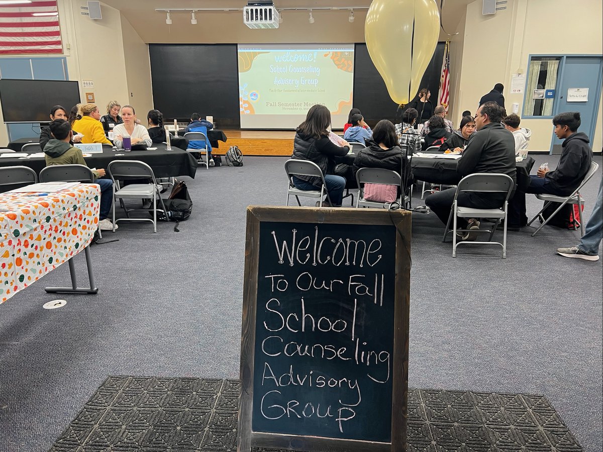 4MacCounselors's tweet photo. Yesterday, we had our Fall Advisory Group meeting, yesterday. We shared our annual student outcome goals and received great feedback from the parents, students, teachers, administrators and community members in attendance. It was a full house! #scchat #WeareSAUSD https://t.co/rcU5nEoJ81