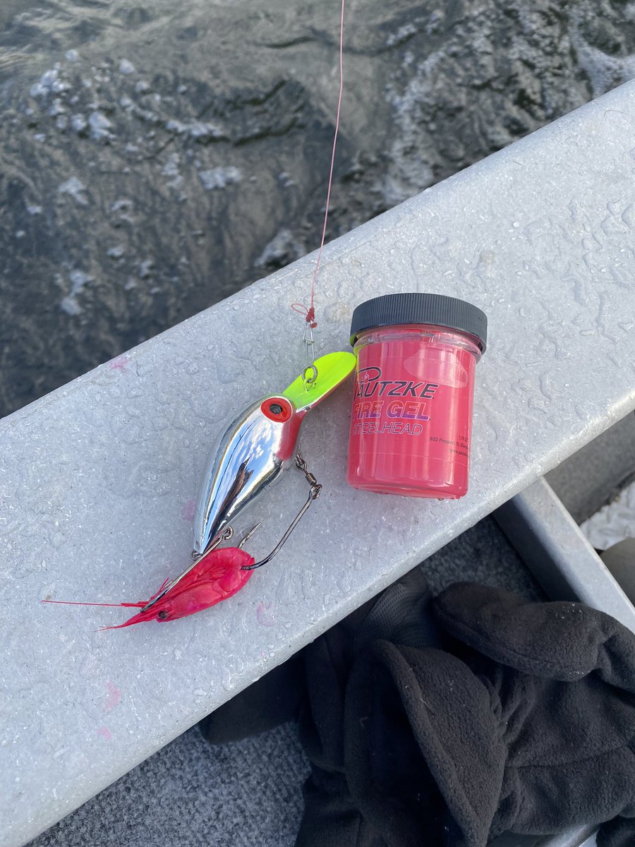 billoutdoors1's tweet image. Works on Steelhead and Coho!   #Firegel. #wigglewart #vmchooks