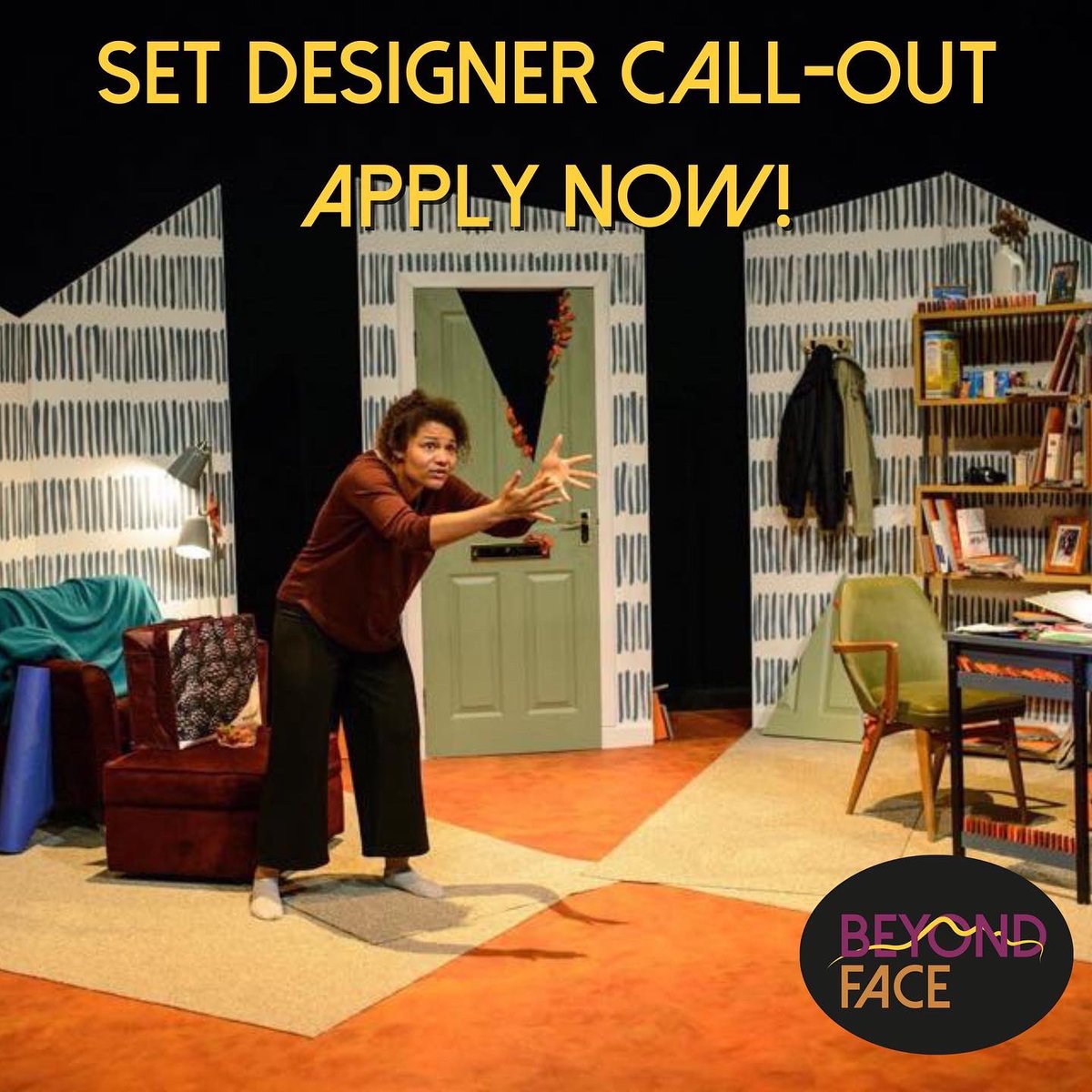 📣We are looking for a set designer for our to 2023 touring schools show ‘Sitting in the Grey’. Deadline for submissions a Friday 2nd December 

As our website is currently being updated (Soon to be launched) please email opportunities@beyondface.co.uk for the application pack