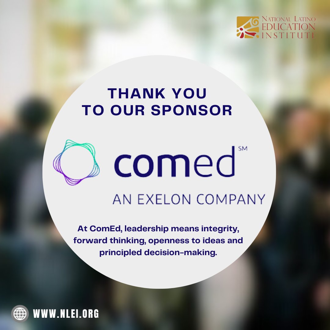 NLEI's tweet photo. #NLEI is grateful for our continued sponsor and supporter @comed.
Thank you for being a sponsor for our 2022 NLEI Alumni & Emerging Leaders Holiday Benefit Reception!
#NLEIAlumniSociety
#NLEIEmergingLeaders
#SupportingNLEI
#Latinos
#Sponsor
#Community
#Network https://t.co/6bCRacLhZY