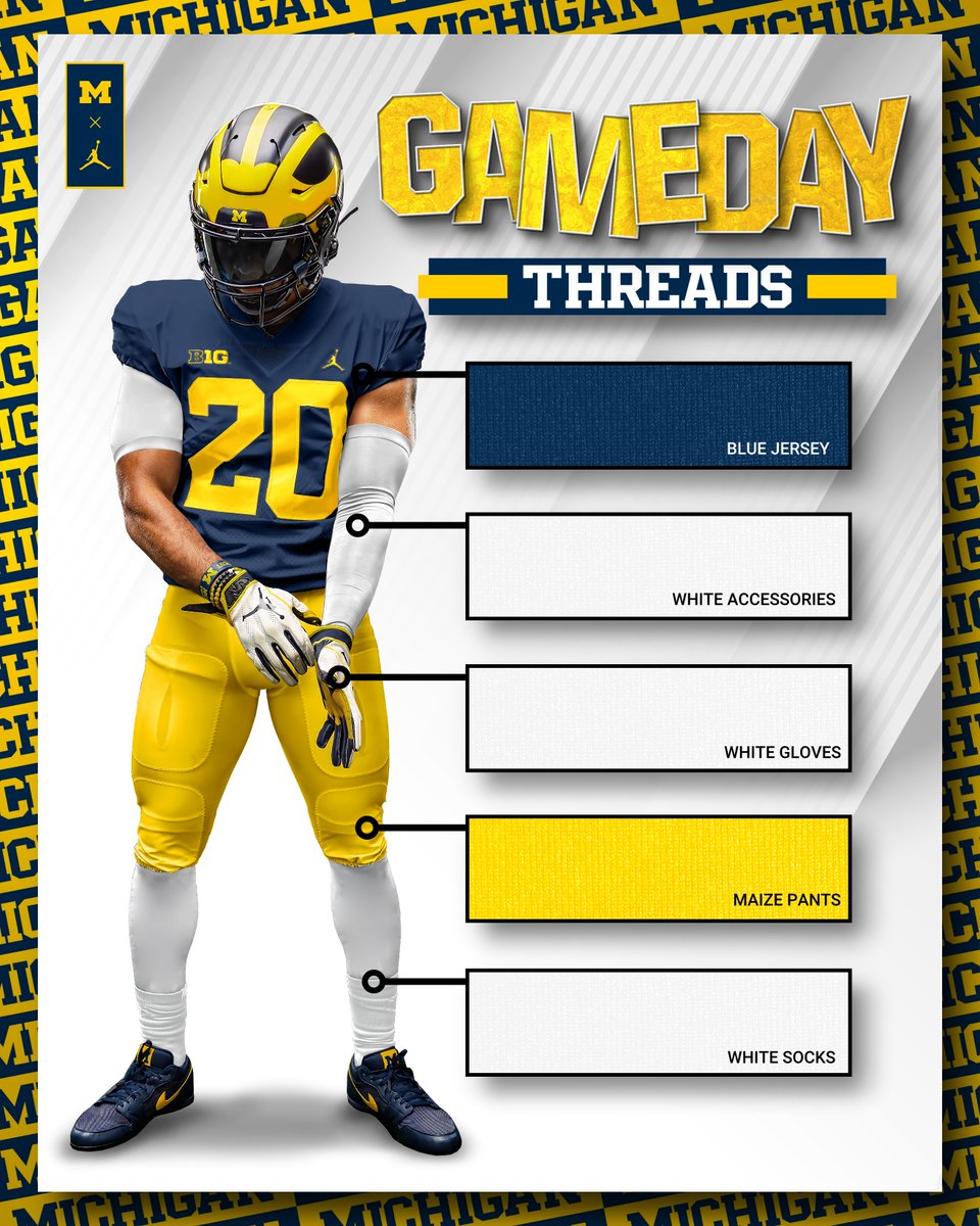 UMichFootball's tweet photo. 𝑪𝒍𝒂𝒔𝒔𝒊𝒄.

#GoBlue https://t.co/9tBRurs9ce