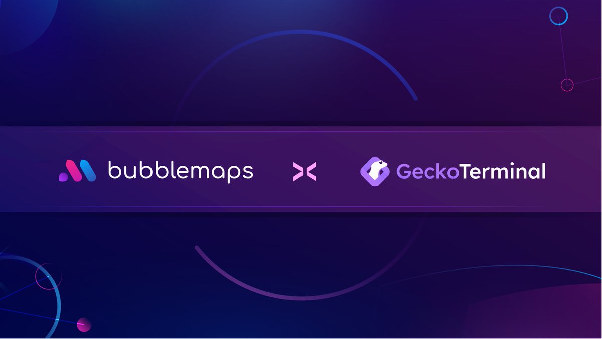 bubblemaps's tweet photo. Proud to announce that https://t.co/k62qT2jAu6 has been integrated into @GeckoTerminal🦎

It’s a huge honor to offer @coingecko users our unique take on blockchain data 🫧

But what is Bubblemaps? Here is a catch-up 👇🧵 https://t.co/l7NVrMDkUg