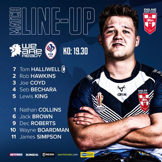 Teams out. Let’s go <a href="/EnglandWhRL/">EnglandWheelchairRL</a> vs <a href="/FFRXIII/">Fédération Française de Rugby XIII</a> in the @RLWC2021 . It’s going to be a good one <a href="/BBCSport/">BBC Sport</a>