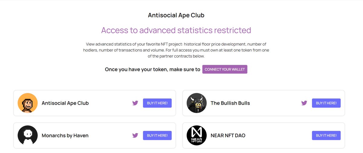 We are so stoked to announce our strategic partnership with <a href="/TheBullishBulls/">Bullish Bulls | Building 📈</a> &amp; <a href="/NearTracker/">NearTracker.io</a> !

Starting now holders of a NEAR NFT DAO pass will have access to <a href="/NearTracker/">NearTracker.io</a> Pro for a limited time while we finish development of <a href="/thenftsuite/">The NFT Suite | Coming to #NEARProtocol</a>!

Stay tuned for more announcements! 👀